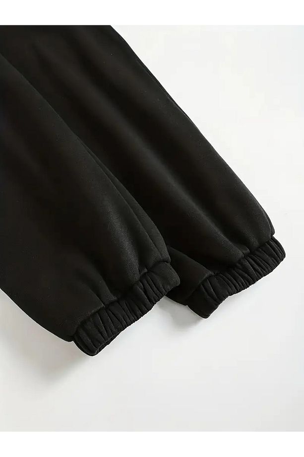 Siyah Unisex Jogger Paça Lastikli Eşofman Altı ŞAH MODAff5563424 - 4