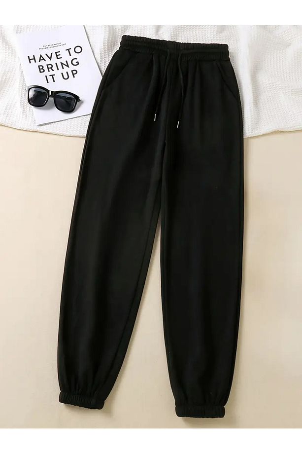 Siyah Unisex Jogger Paça Lastikli Eşofman Altı ŞAH MODAff5563424 - 2