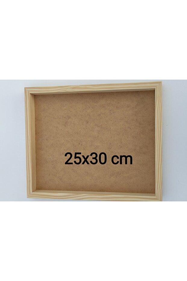 لوح خام بإطار خشبي مقاس 25 × 30 سم (بدون زجاج - مسند ظهر ثابت)