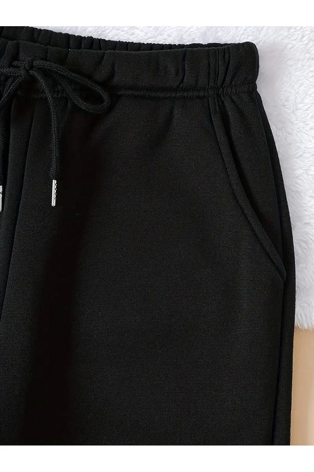 Siyah Unisex Jogger Paça Lastikli Eşofman Altı ŞAH MODAffdşçş - 3