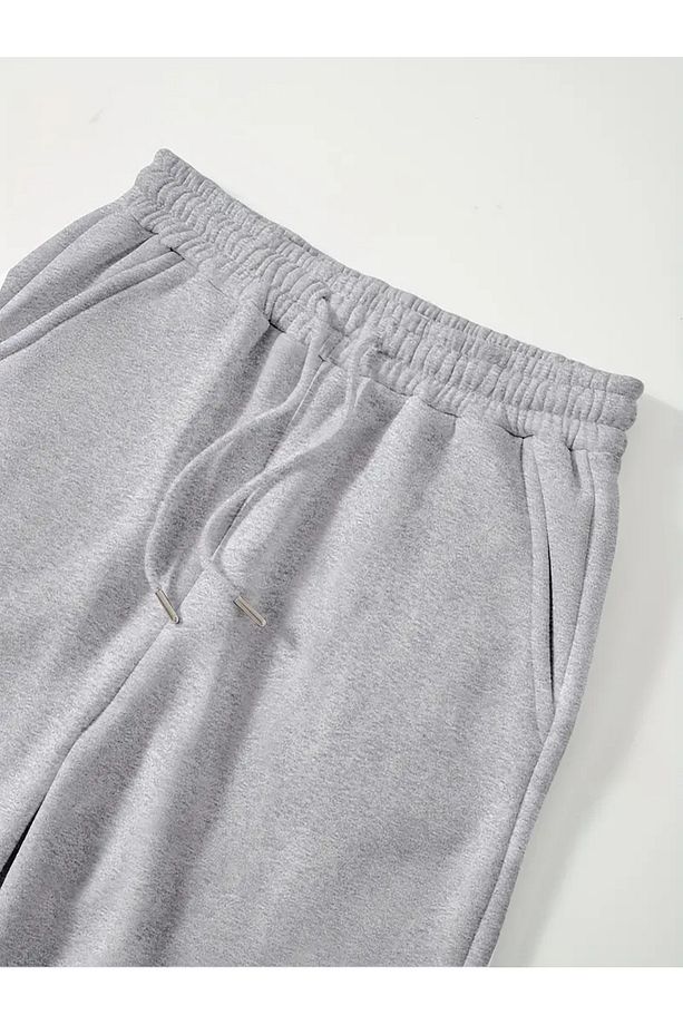 Gri Eşofman Paça Lastikli Ter Tutmayan Esnek Kumaş ŞAH MODA2ÖJMNFDC - 3
