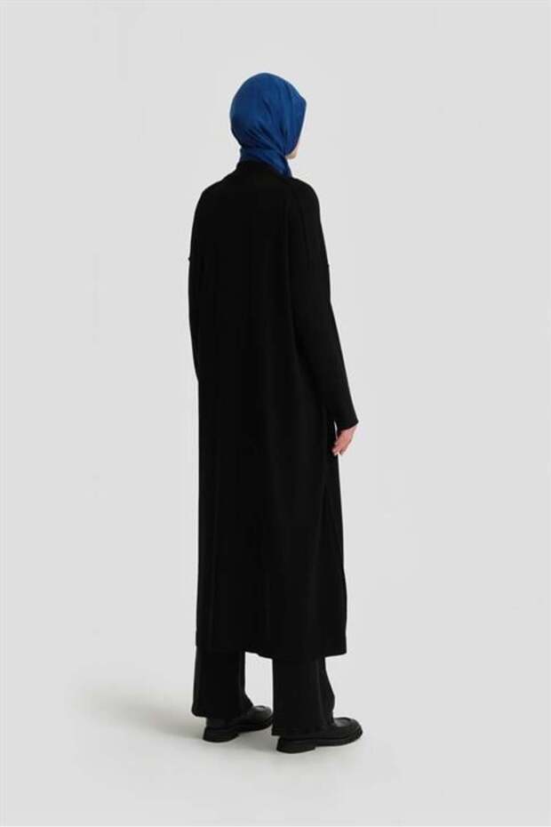 Basic Uzun Hırka 24kd2003 Siyah - 5