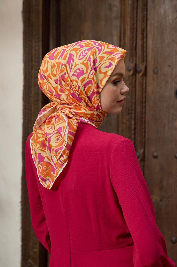 Marrakech Koleksiyon Soft Eşarp Mercan Pembe 1195-02 - 3