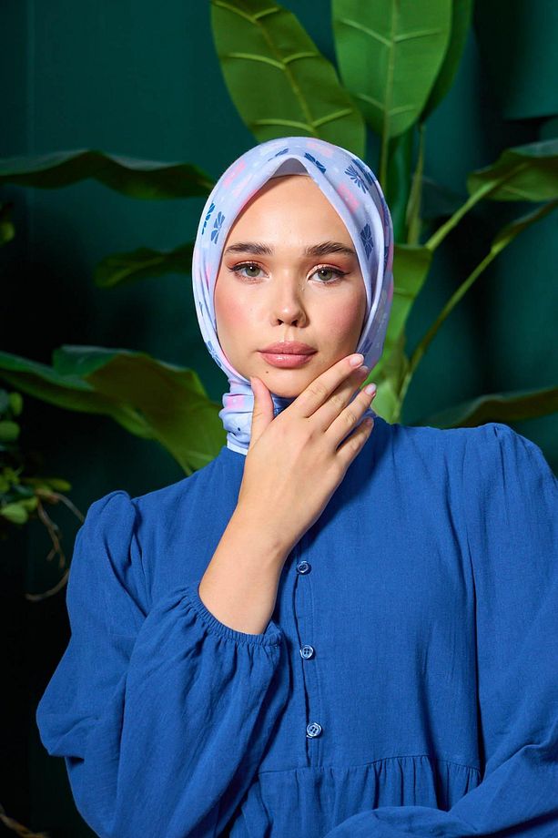 Marrakech Koleksiyon Soft Eşarp Menekşe Mavi 1204-14 - 1