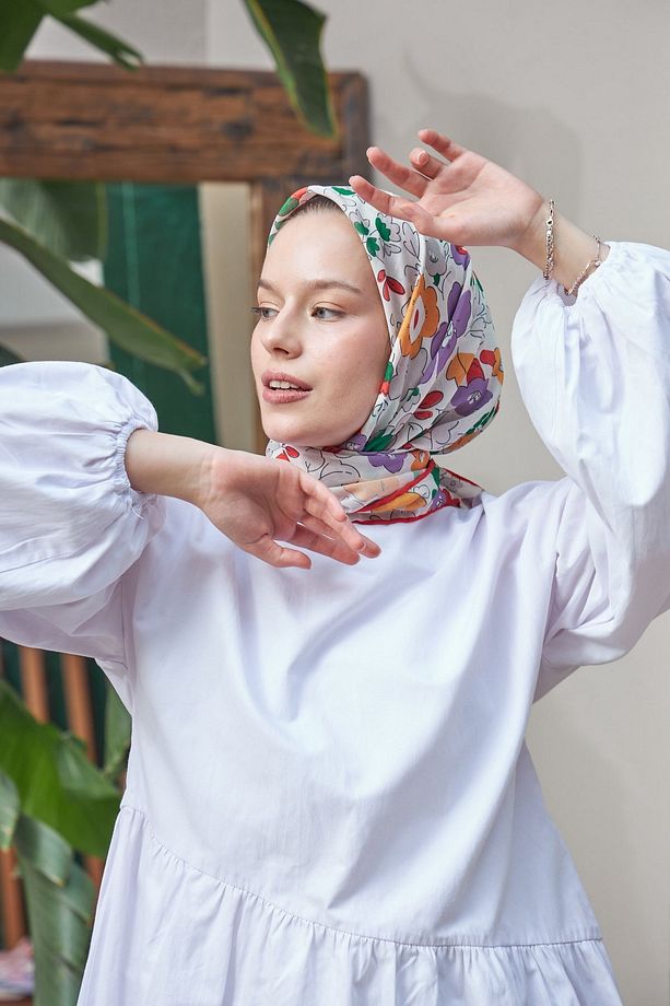 Nergis Mercan Pamuk Viskon Eşarp - 2