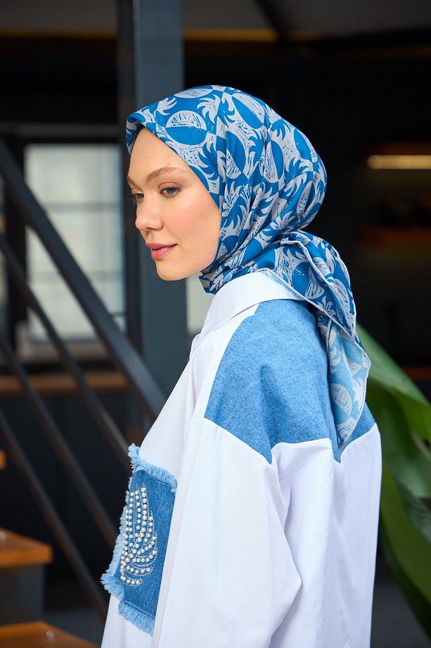 Harmony Collection Soft Eşarp Mavi Gri 1182-15 - 3