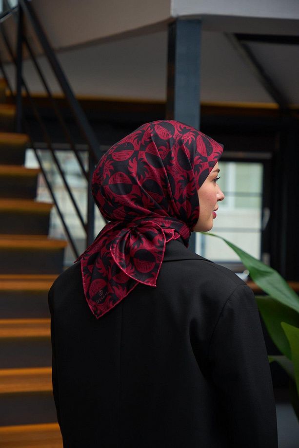 Harmony Collection Soft Eşarp Kırmızı Siyah 1182-06 - 4