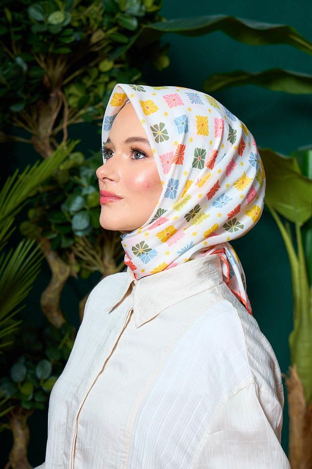 Marrakech Koleksiyon Soft Eşarp Sarı Lila 1204-07 - 2