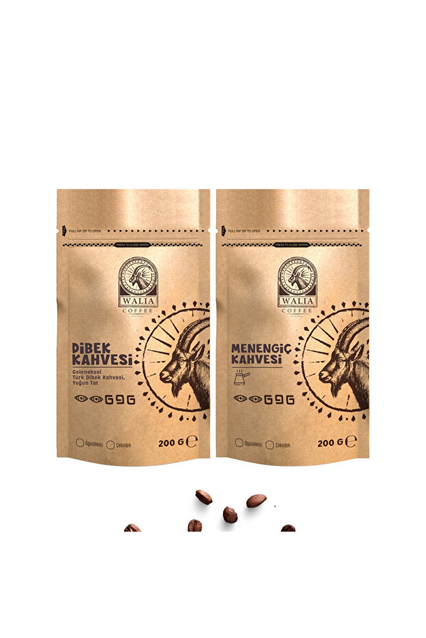 Set of 2 Menengic and Dibek Coffee 200Gx2 Traditional Flavor, a Unique Experience