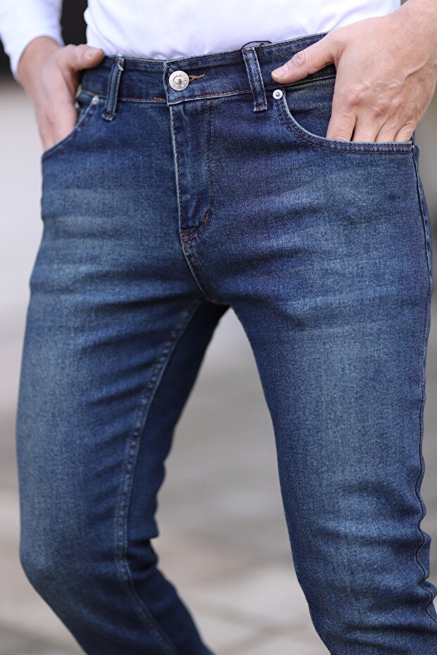 Koyu Lacivert Erkek Regular Jeans TMNSS25JE00001 - 4