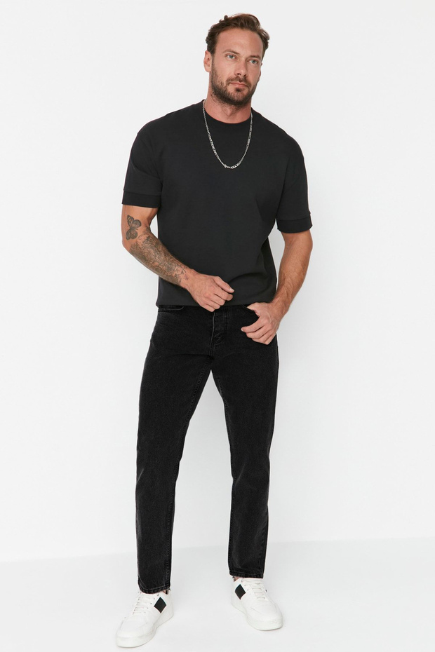 Siyah Smoke Essential Fit Jeans Kot Pantolon TMNAW23JE00104 - 8