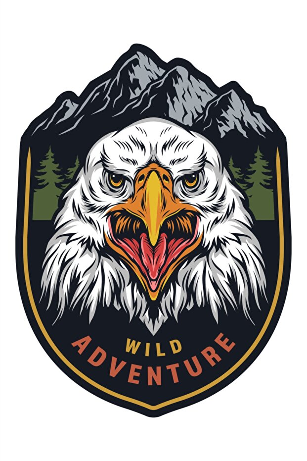 Off Road Camping Adventure Camping Eagle Eagle Sticker 14 X 10.5 cm