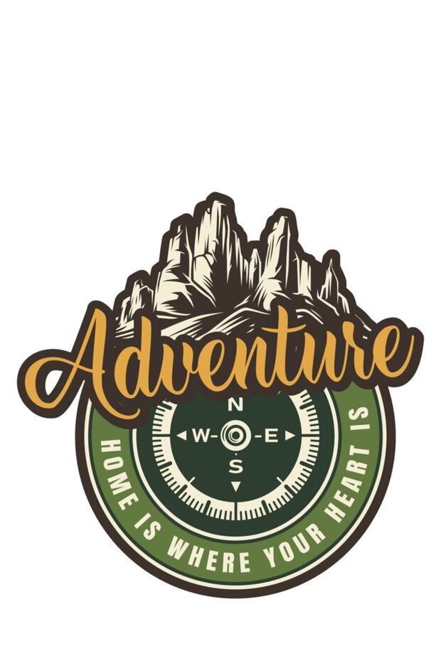 Adventure Camping Compass Sticker Off Road Sticker 10 X 10 cm