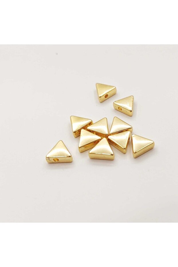Gold Metal Jewelry Spacer Triangle Model 20 Pieces