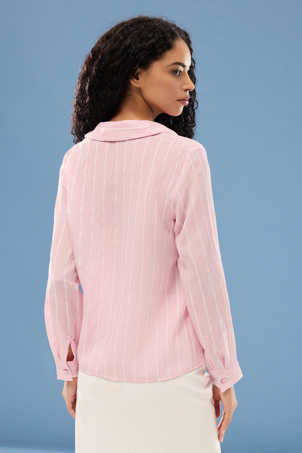 Striped Textured Lacing Detailed Regular Regular Fit - 5