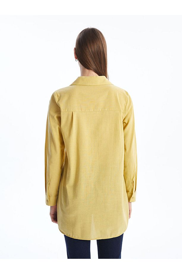 LCW Modest Yeşil Regular Fit Kadın Gömlek Tunik - 4