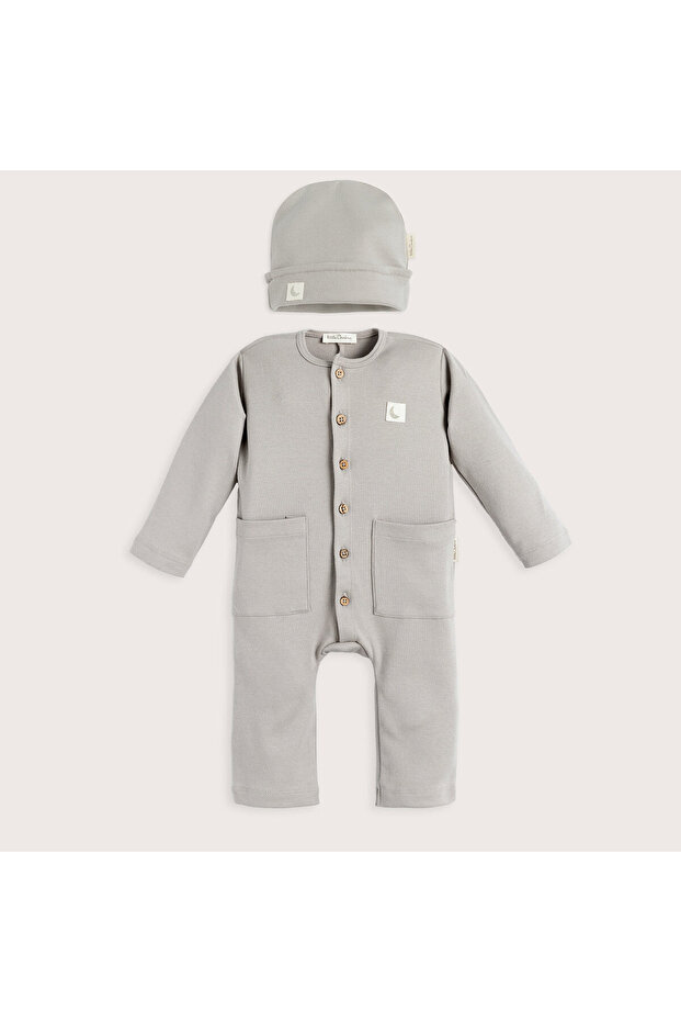 Dream Cloud Tulum Şapka Set Gri - 1