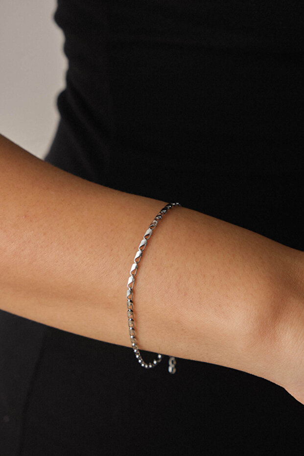 Steel Thin Parrot Chain Bracelet Tarnish Free 17+4cm 2mm Suitable for Daily Use