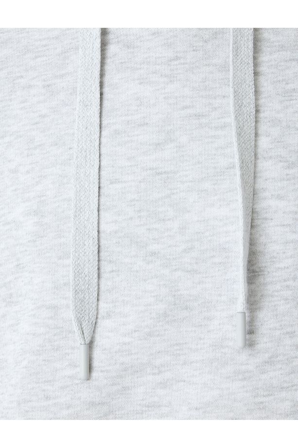 Kapüşonlu Kanguru Cepli Pamuklu Basic Sweatshirt - 6