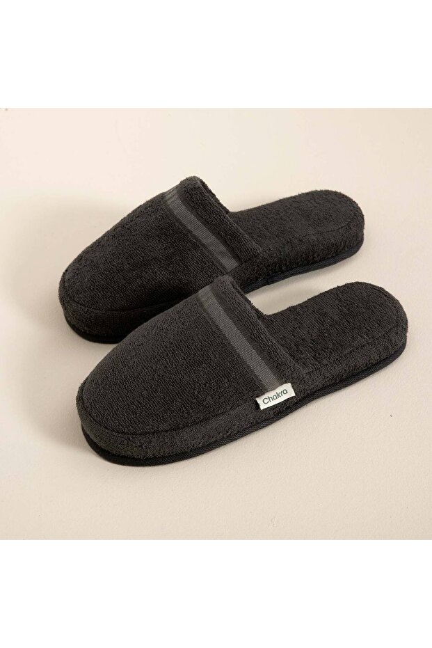 Solid Unisex Terlik Antrasit - 2