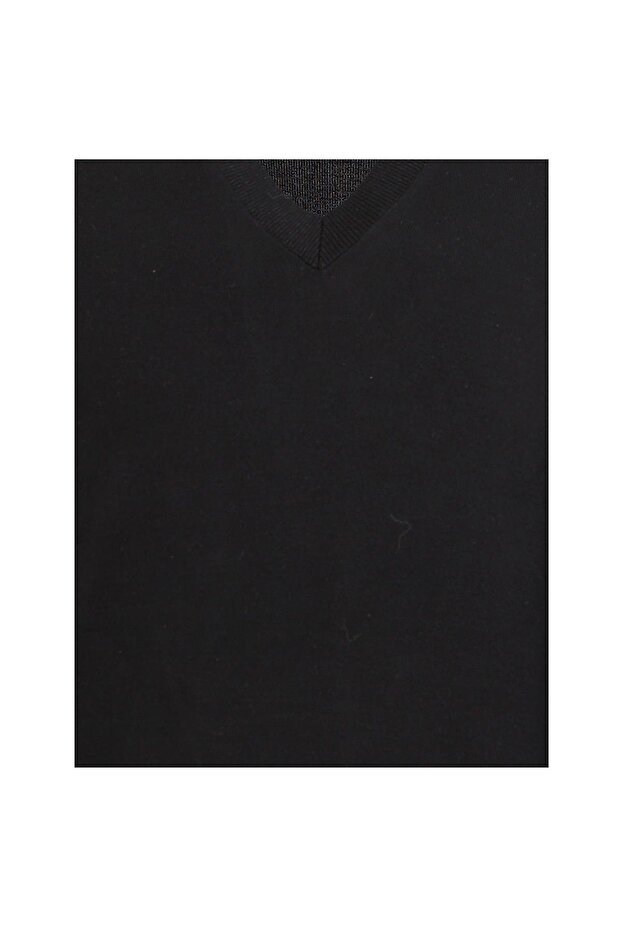 SİYAH V Yaka Triko Kazak - 3