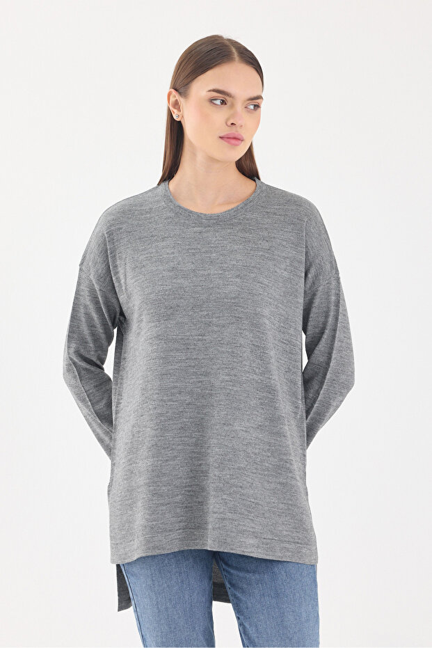 TRİKO ÖN ARKA DETAY TUNİK - 7