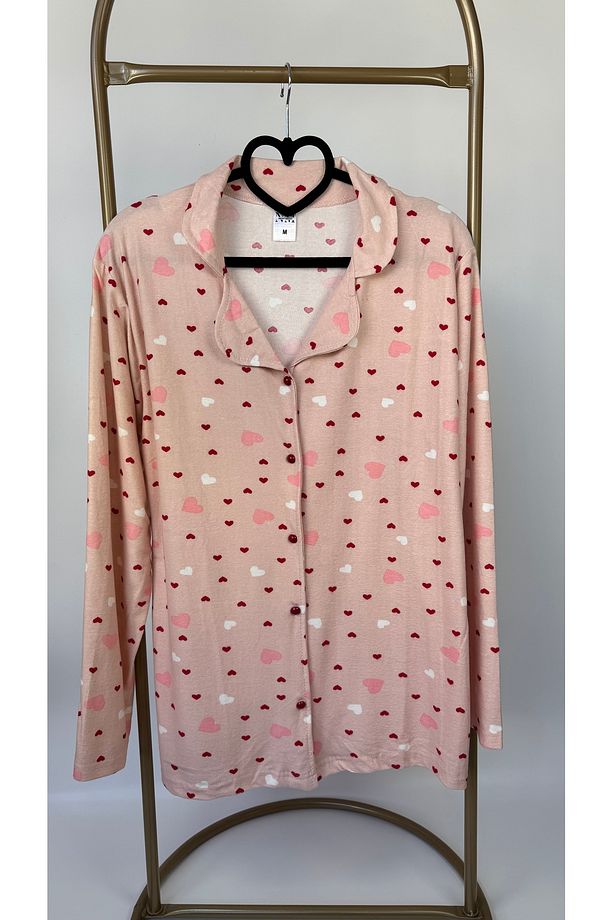 Minik kalpli pembe pijama takımı - 2
