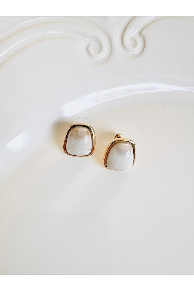 Rectangular Bone Earrings - 3