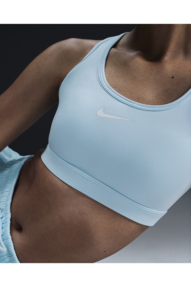 Swoosh Medium Support Padded Training Mavi Kadın Bra - 6
