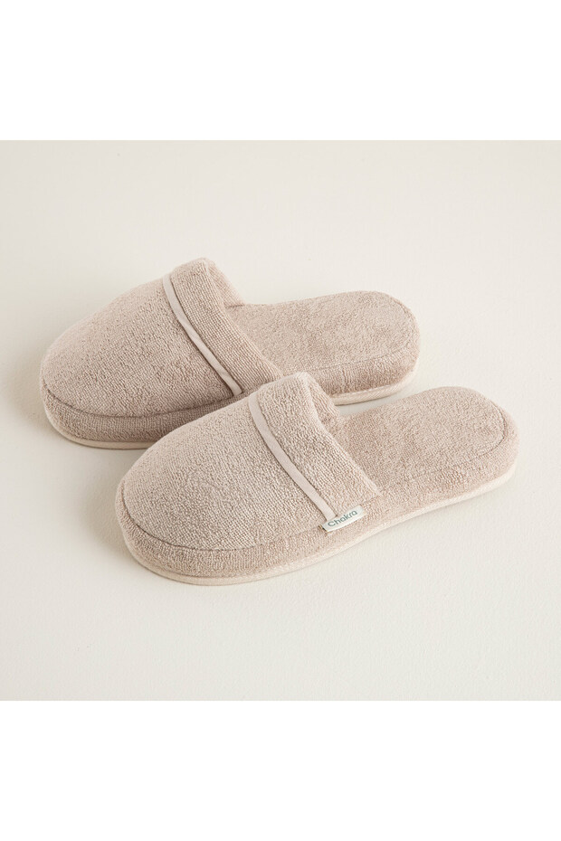 Solid Unisex Terlik Bej - 2