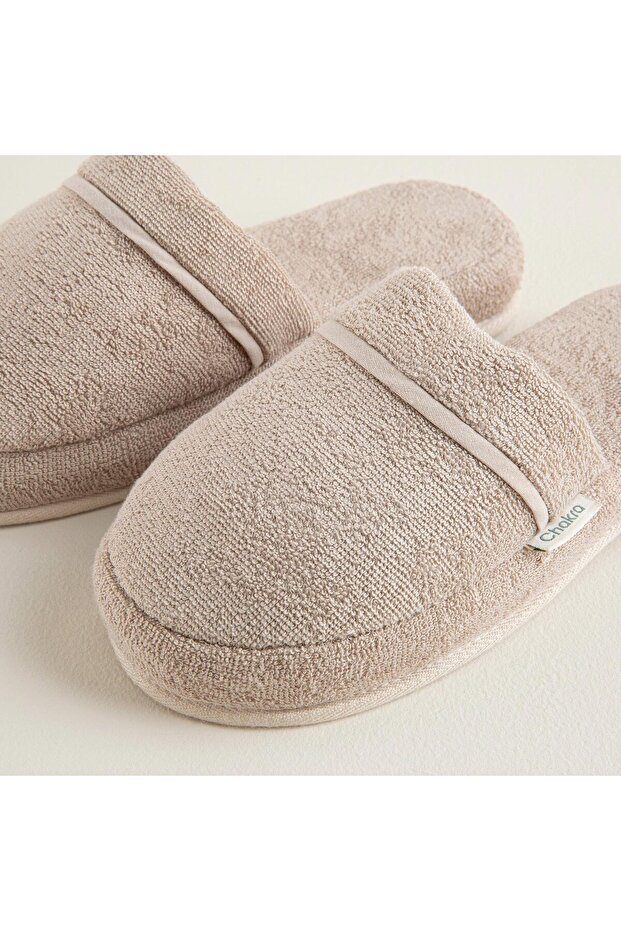 Solid Unisex Terlik Bej - 3