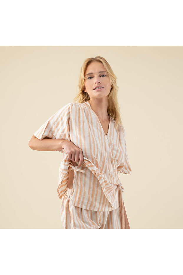 Playa Şortlu Takım EKRU/TURUNCU - 5