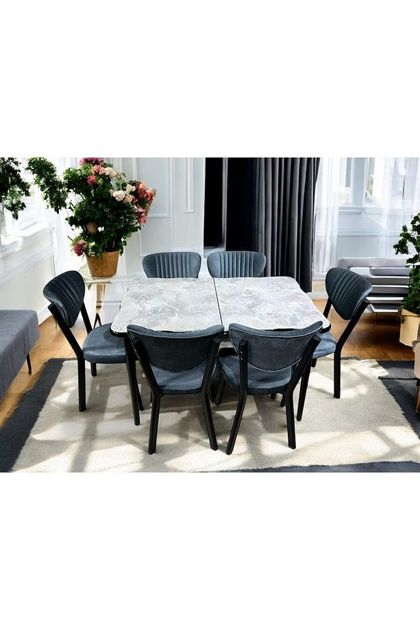 MUTFAK MASA TAKIMI 6 KİŞİLİK  GLOSS MAX ( MDF ) - 5
