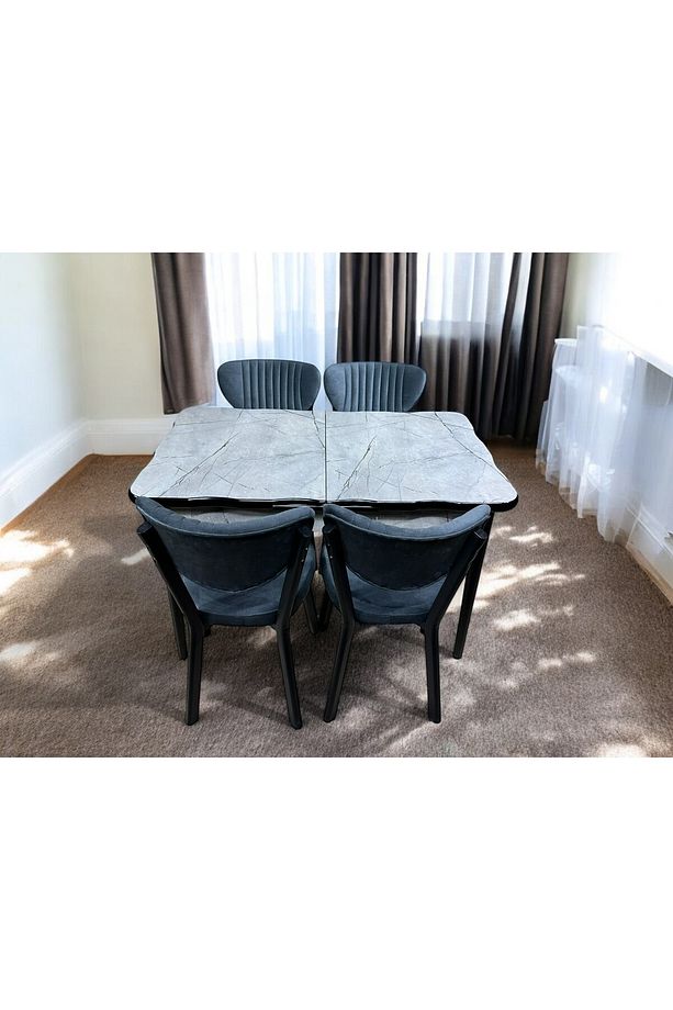 MUTFAK MASA TAKIMI 4 KİŞİLİK GLOSS MAX ( MDF ) - 6