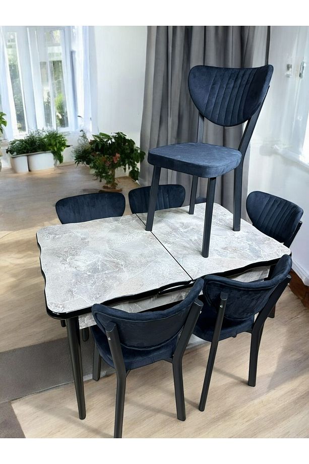 MUTFAK MASA TAKIMI 6 KİŞİLİK  GLOSS MAX ( MDF ) - 3