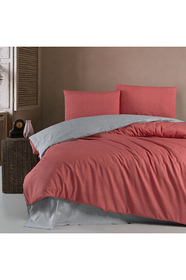 طقم غطاء لحاف مزدوج من Home Perry 4 قطع - بلاط