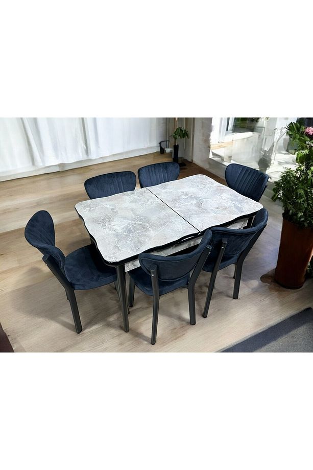 MUTFAK MASA TAKIMI 6 KİŞİLİK  GLOSS MAX ( MDF ) - 6