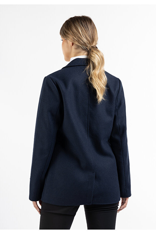 Long wool blend blazer - 4