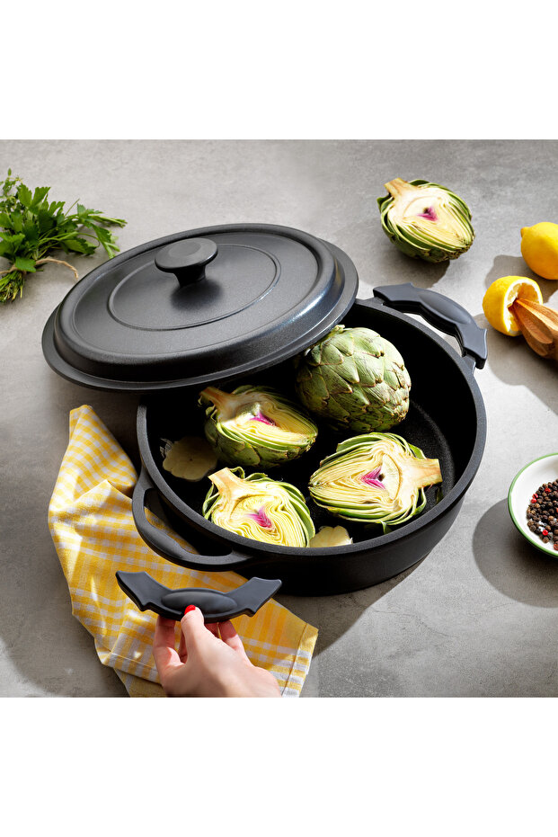 Black Master Basık Tencere-28 Cm - 2