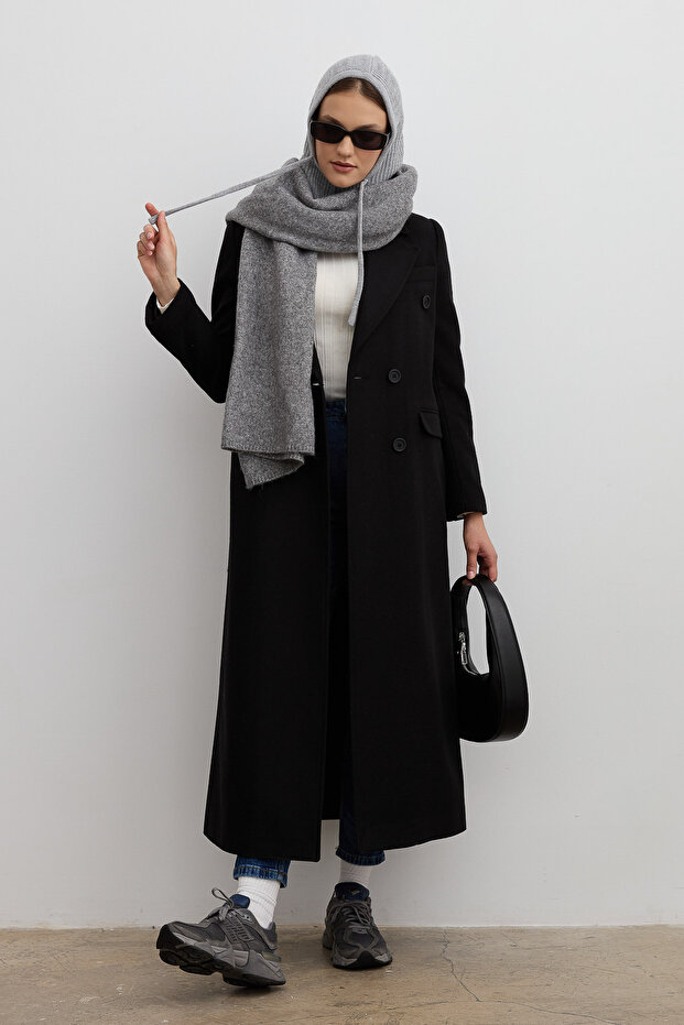 سترة معطف أسود - 8