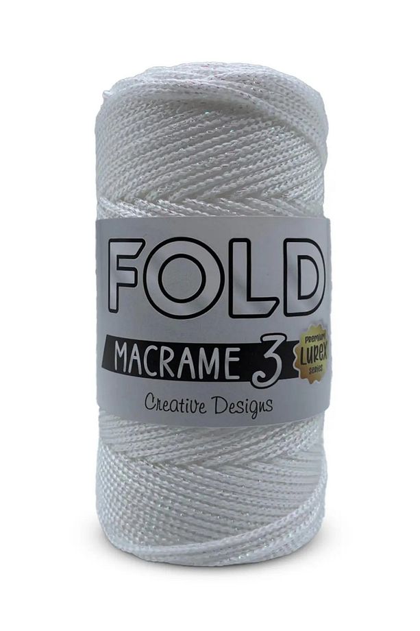 Simli Polyester Makrome Ipi No:3 01 Beyaz 1 Mm - 100 gr - 115 M Supla Ip Çanta Ipi - 1