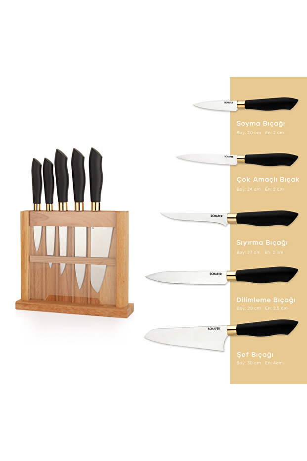 Severe Standlı Bıçak Seti-6 Parça - 2