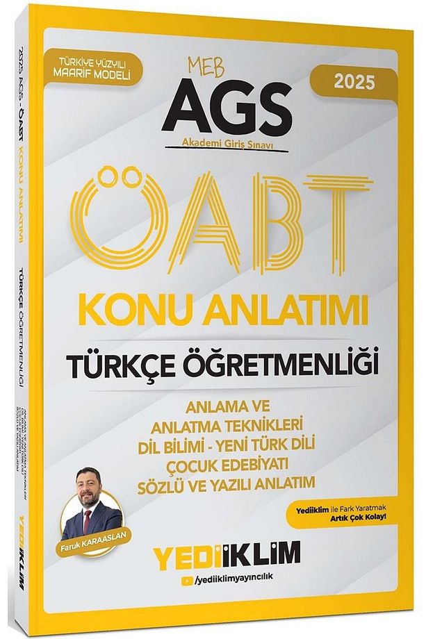 2025 MEB AGS ÖABT Türkçe Öğretmenliği Konu Anlatımı Anlama ve Anlatma Teknikleri Dil Bilimi Yeni Tü - 1