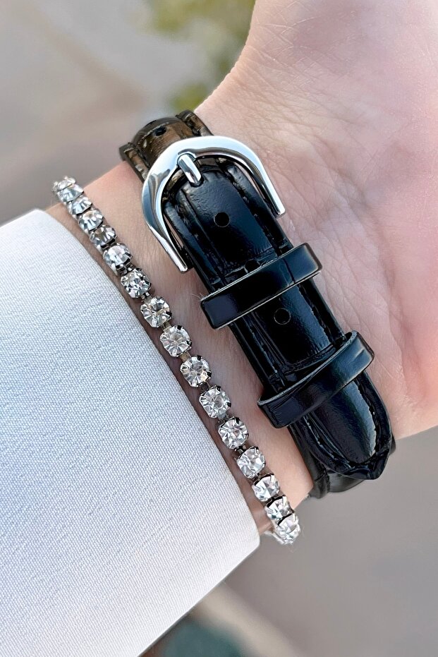 Gümüş Renk Kadın Kol Saat - 5