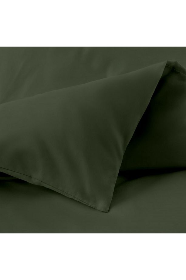 % 100 Pamuklu Akfil Nevresim Takımı Tek Kişilik 160x220 Cm Koyu Yeşil - 4