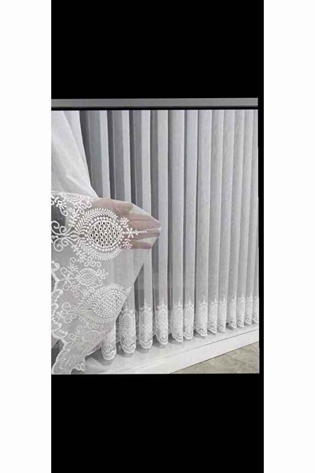 Taçhome Tulle Curtain, Skirt Pattern Titim with Backdrop Anti-Crease