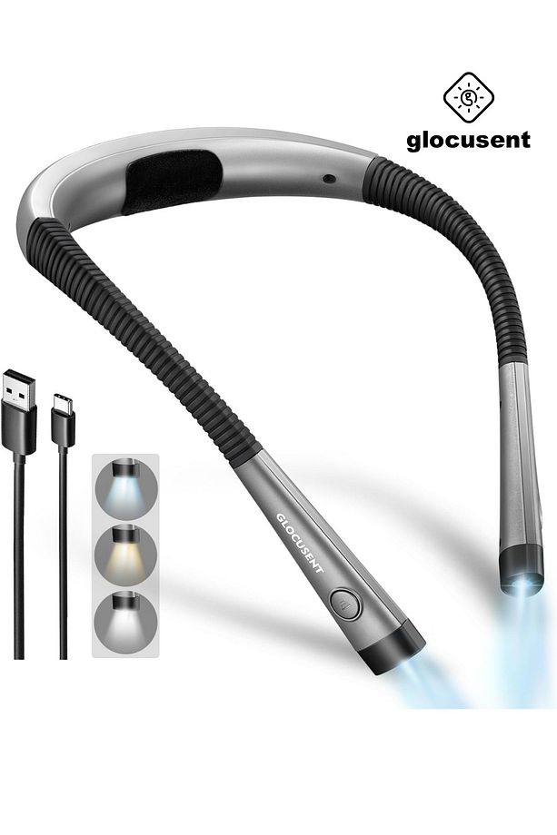 Şarjlı LED Boyun Lambası, Kitap Okuma Işığı, Kamp, Avcı, Balıkçı, Örgü, Tamirci, Kafa Lambası - 1