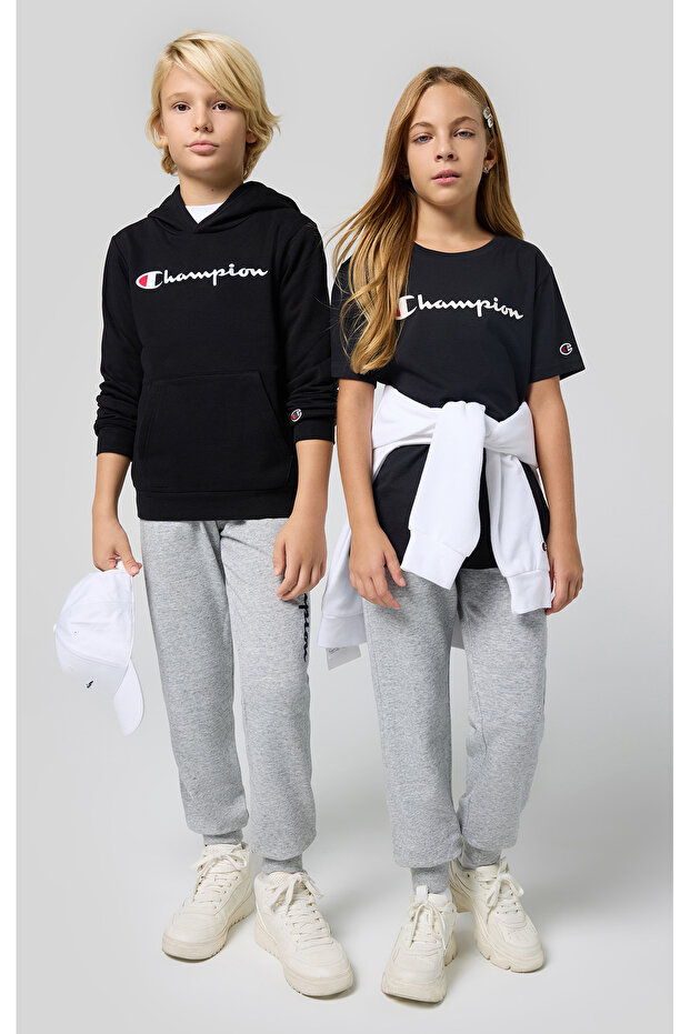 Icons Rib Cuff Pants Gray Children's Sweatpants-306972-Em021