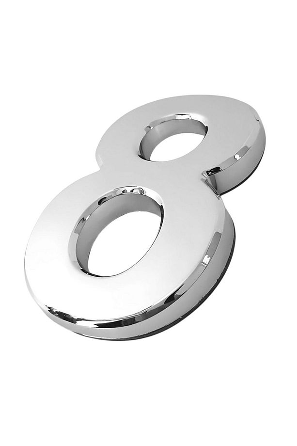 Yapışkanlı Kapı Numarası Küçük Boy 50 mm 5 cm Numara 8 Rakam Sekiz Sayı Krom Renk Numaralar 1 Adet - 4