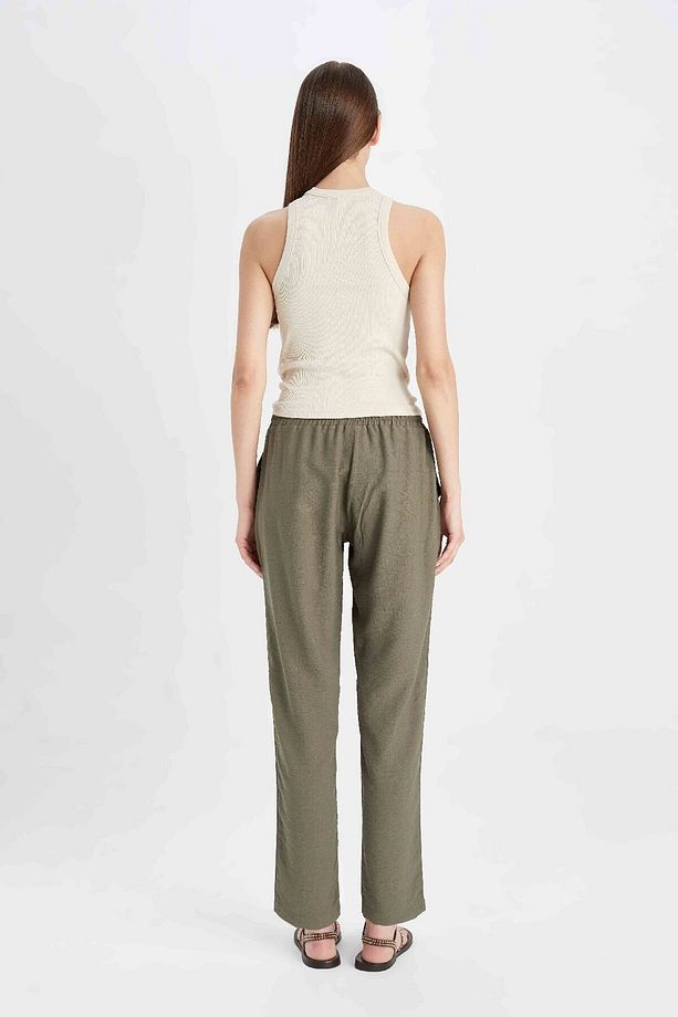 Jogger Pantolon Lastikli Bel Bağcıklı Basic Düz Paça D2573ax24au - 6